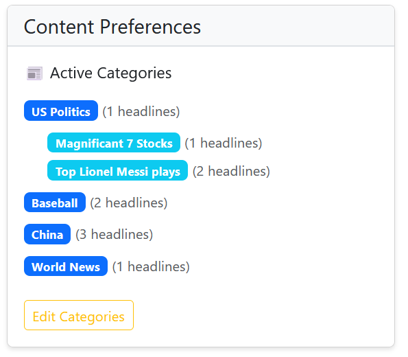 Content Preferences